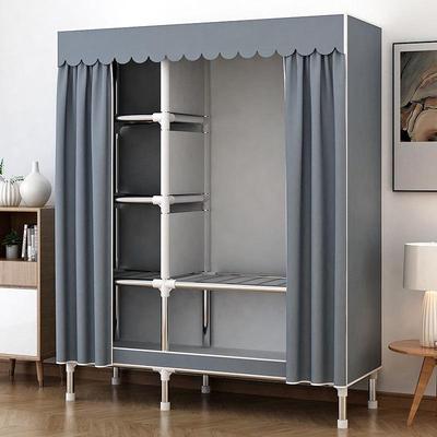 Compact All-Steel Frame Cloth Wardrobe: Durable Storage Solution for Bedrooms and Apartments