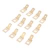 100Pcs Quick Disconnects Brass Spades Connectors 1/4Inch Male Tabs Crimps Terminals for Home Appliances and Machinery