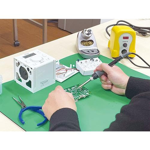 HAKKO Compact Temperature-Controlled Station Soldering Iron, Blue & Yellow, FX888DX-81BY