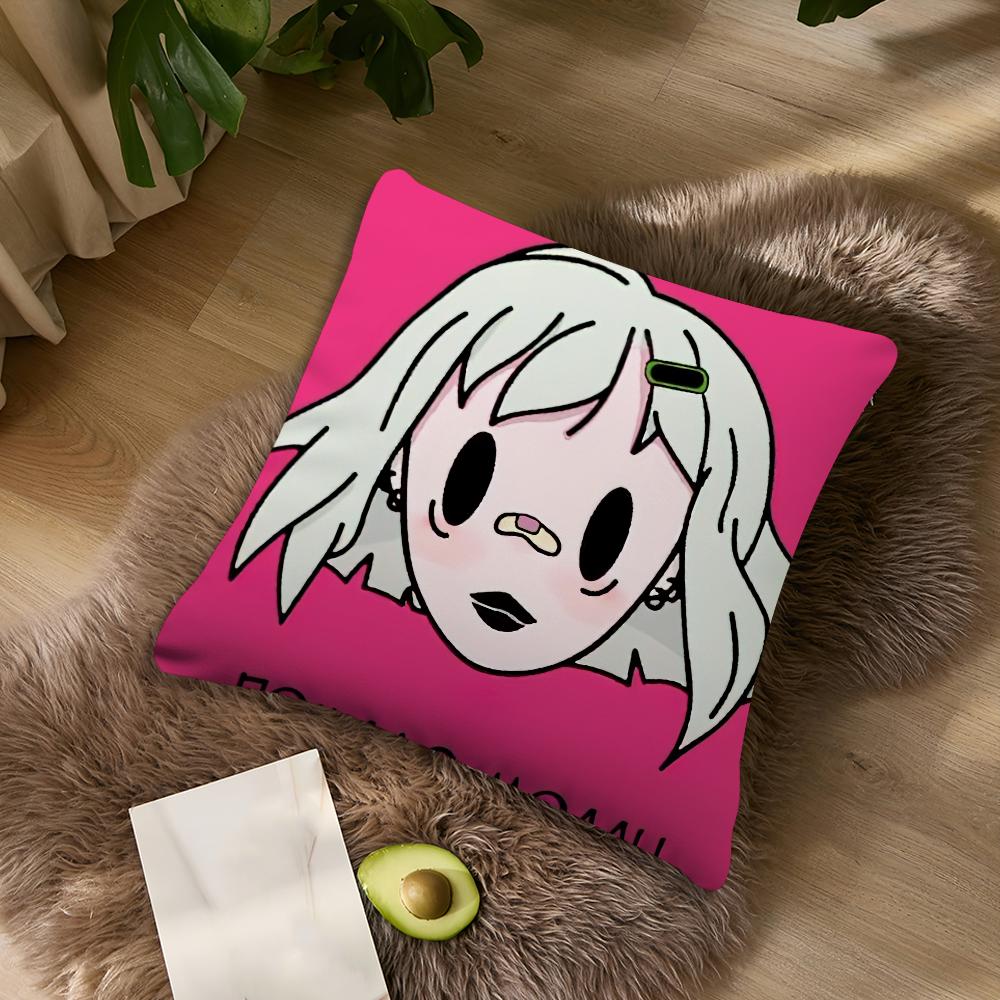 P-Poshlaya Molly Band Cushion Cover Living Room Accent Couch Back Support Square Lounge Restful Nap Companion Pillow Case