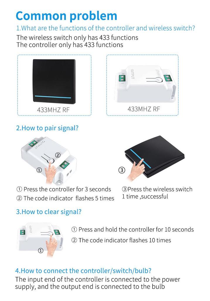 Graffiti Smart WiFi+RF433 Remote Control Switch, Alexa-Compatible On-Off Device.