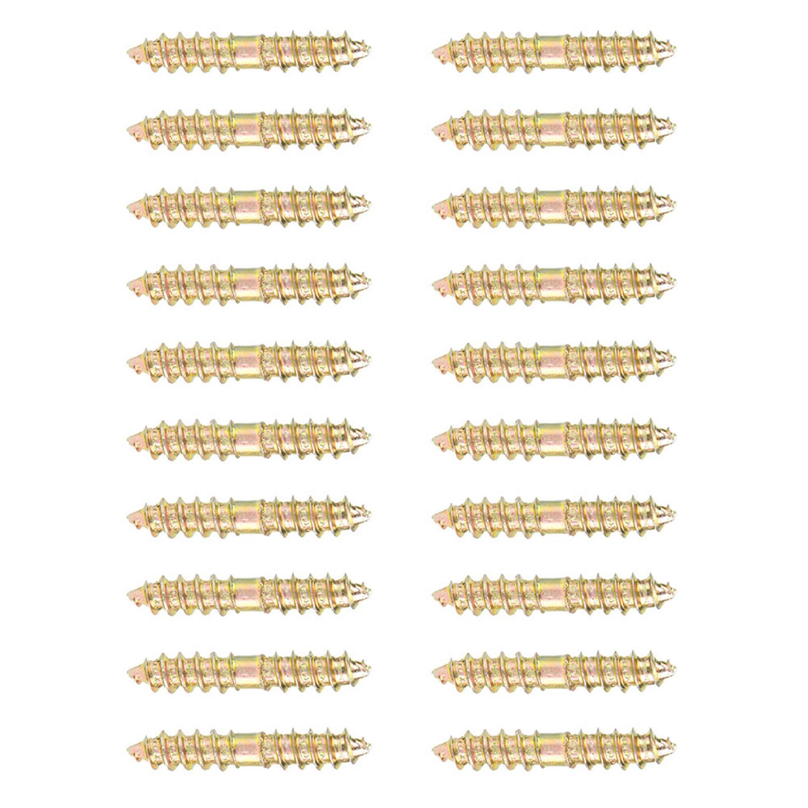 

20 шт. 5*30 мм Дюбель-шуруп Соединитель для мебели по дереву Двусторонний винт