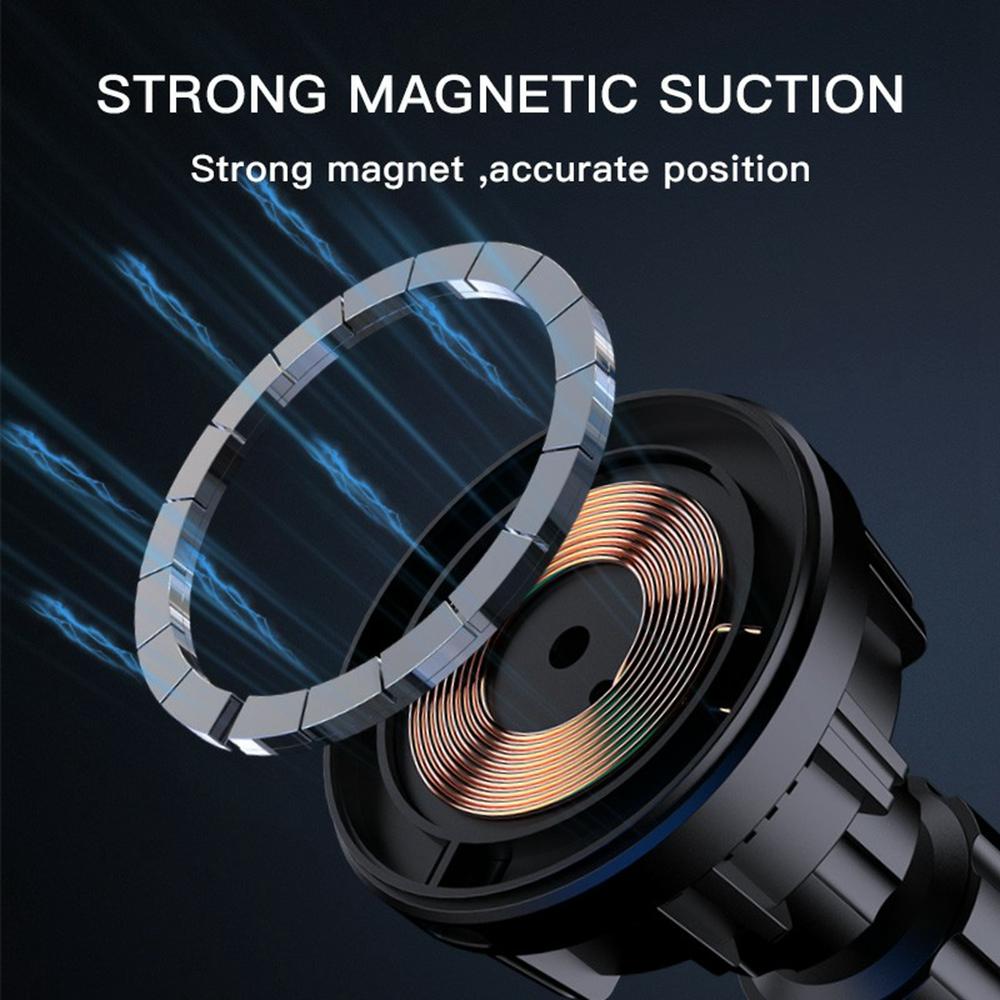 15W Magnetische Auto Kabellose Ladegerungshalterung Für Telefon Schnellladung Autohalter (CE-zertifiziert)