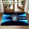 Crystal Velvet Square Rug Custom NameBayern Munich Pattern Non Slip Home Floor Decor Rug