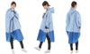 Cyalist Pluive Knit Rain Poncho Navy Border