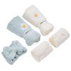 Bath Sheets Daisy Pattern Coral Velvet Blue White Soft Fluffy Highly Absorbent Durable Bath Towels