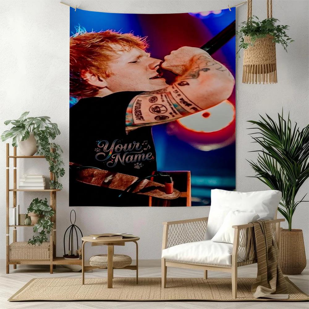 Sheeran Custom Wall Tapestry Cozy Personalized Tapestry Vibrant Fade-Resistant Print Ideal for Home Decor Four Seasons Decor