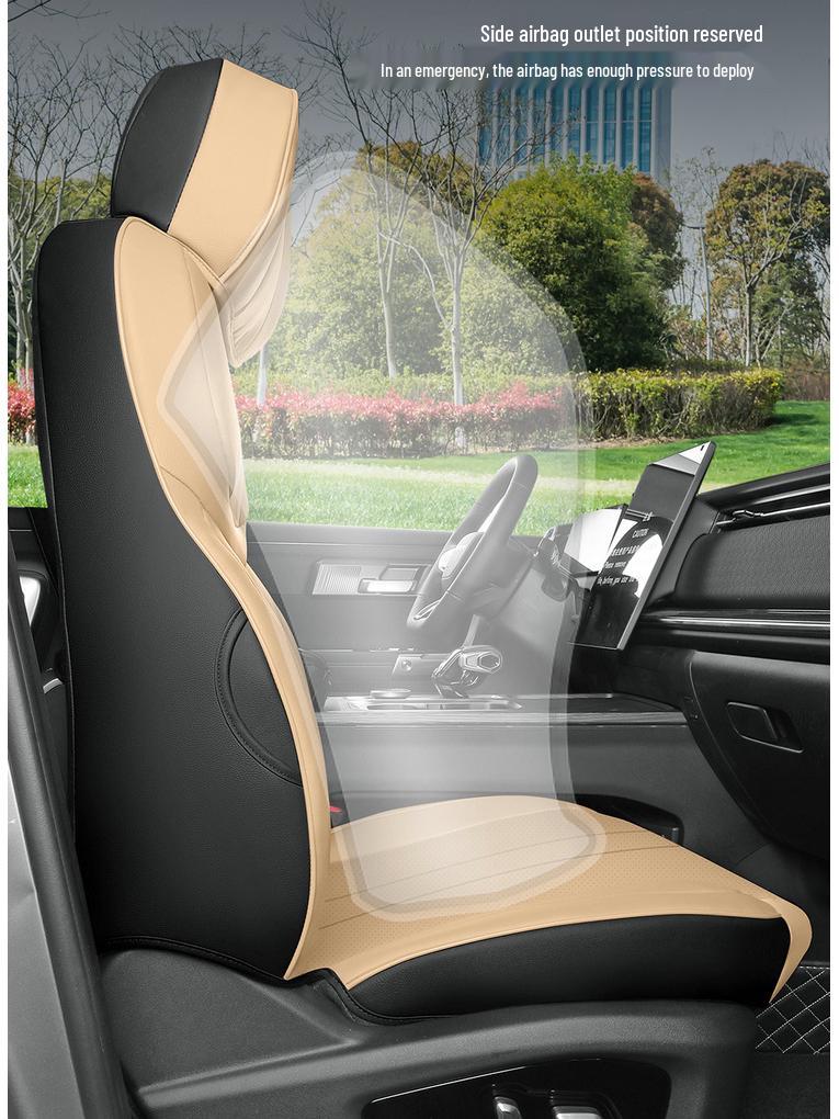 Universal Full Leather Car Seat Cushion for Explore 06 - New Model, Fits Five-Seat, All-Season Use.