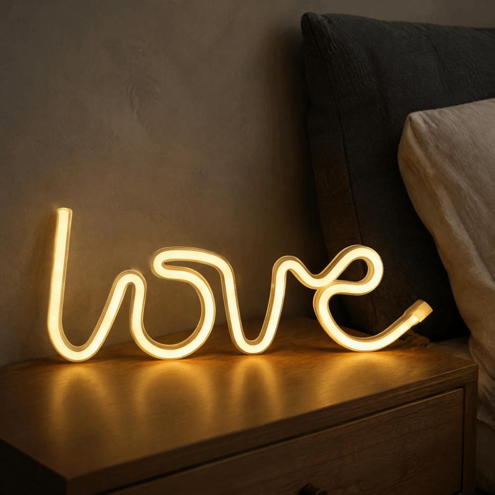 USB or Battery Powered Neon Sign Lamp Love LED Neon Sign Decorative Neon Wall Sign  Christmas Party