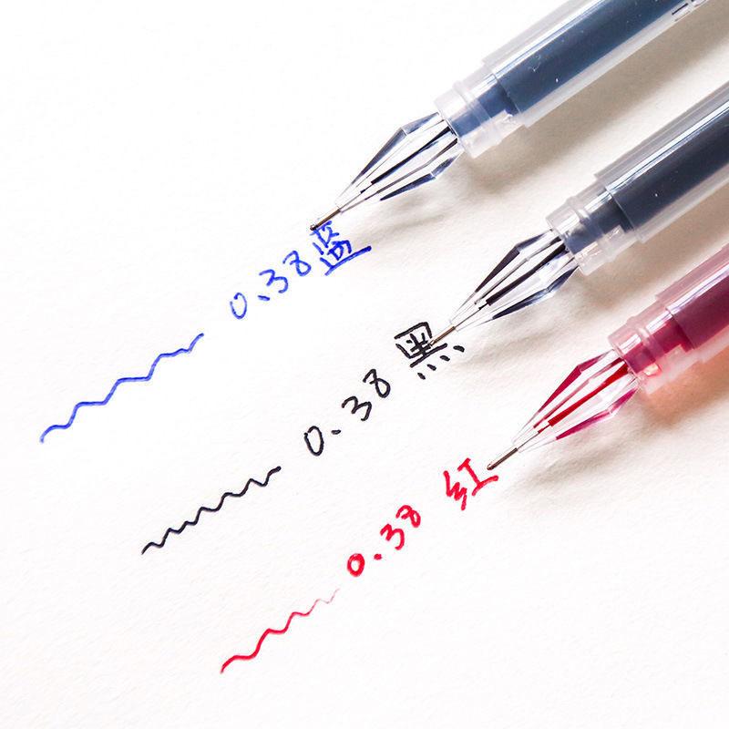 

Three 0.38mm quick drying ink gel pens 3pcs