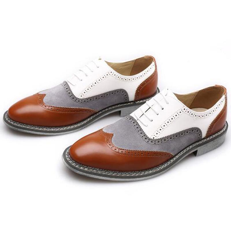 Mote Herre Business brogue Sko Dresser Fargetilpassende Oxford Sko Broch Utskårne Lærsko Bryllupsfest Sko Stor Størrelse 48 H40