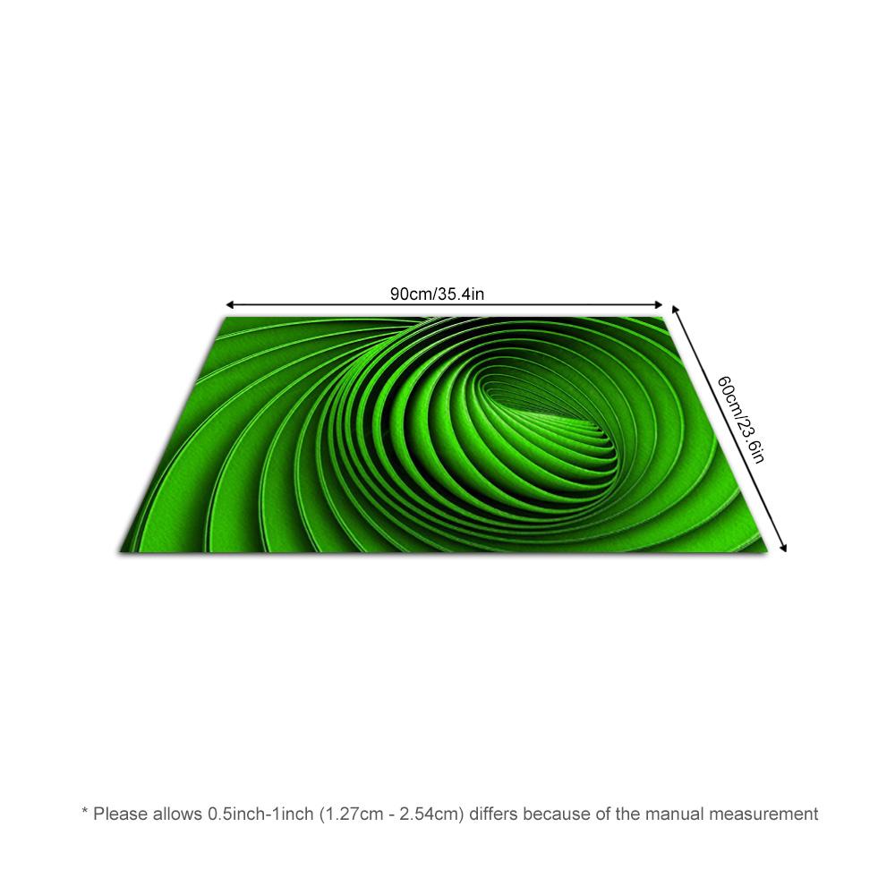 Tuniu Vibrant 3D Spiral Geometric Rug, Modern Eye-Catching Living Room Carpet, Non-Slip Floor Mat