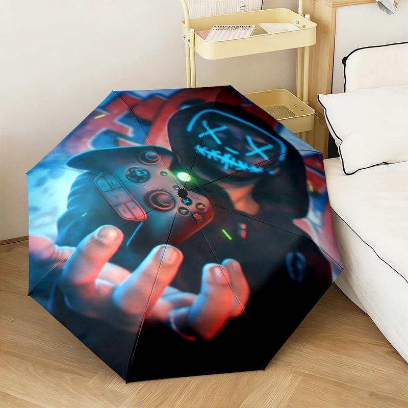 1PC Game Controller Automatic Umbrella - Suitable Travel Outdoor Portable Umbrella Birthday Gift Daily Essentials