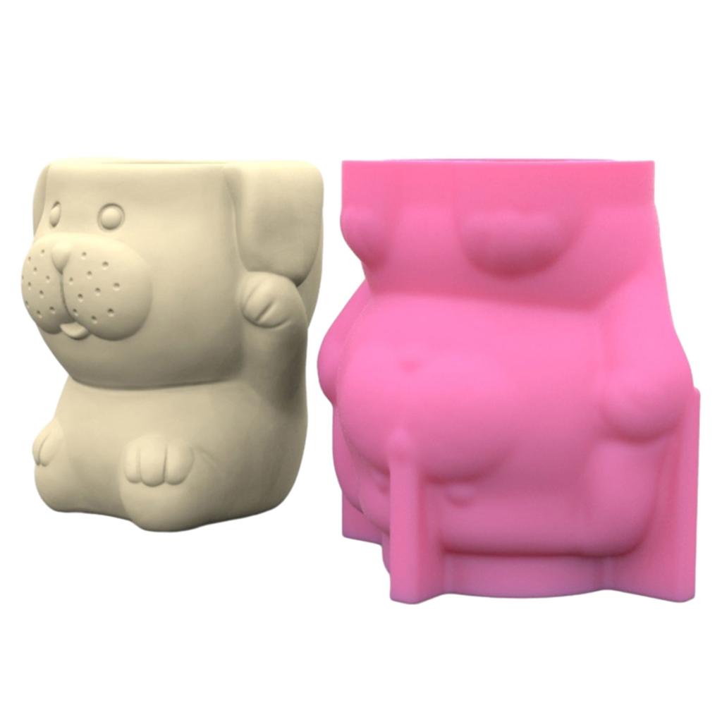 3D Plant Pot Mould Silicone Molds for Candle Making Reusable Candle Resin Epoxy Mould Casting Molds DIY Handmade Mould