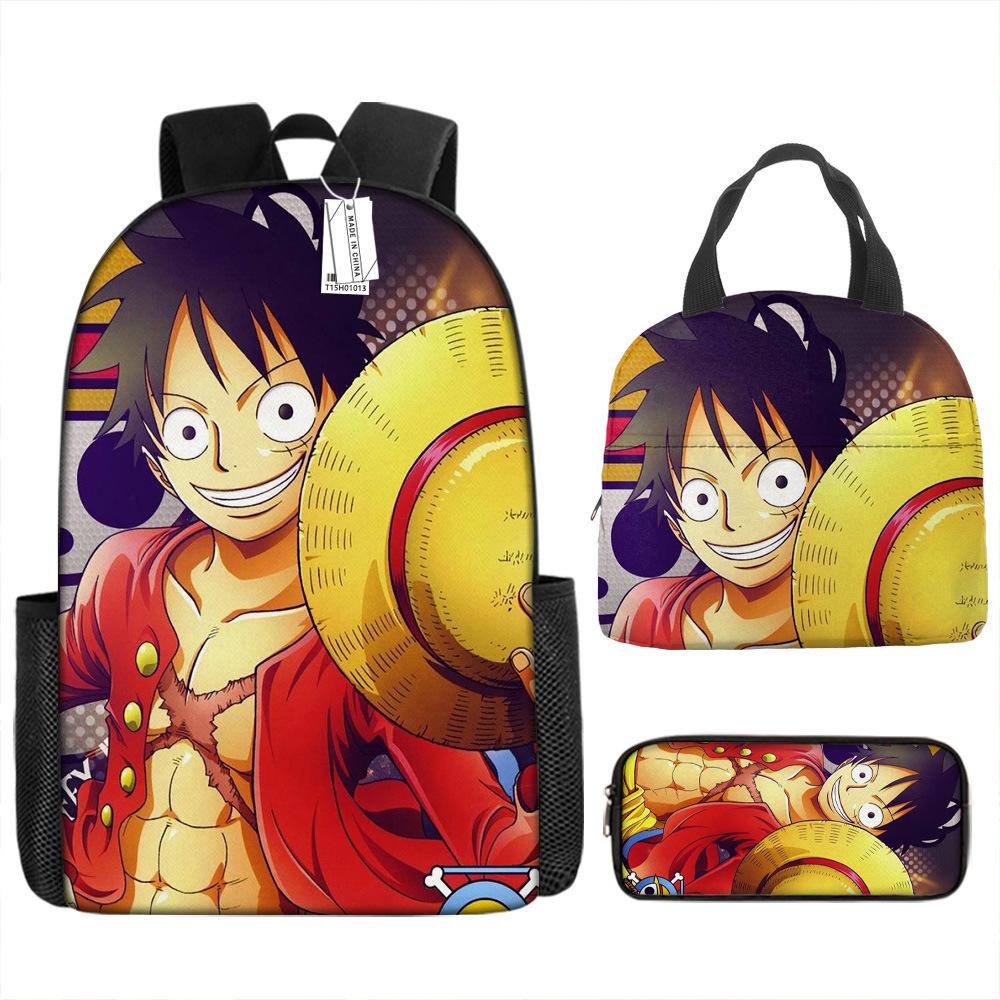 

ONE PIECE one piece шкільний рюкзак Рюкзак Луффі Учні початкової та середньої школи Рюкзак великої місткості Дитяча сумка для обіду 15 backpack