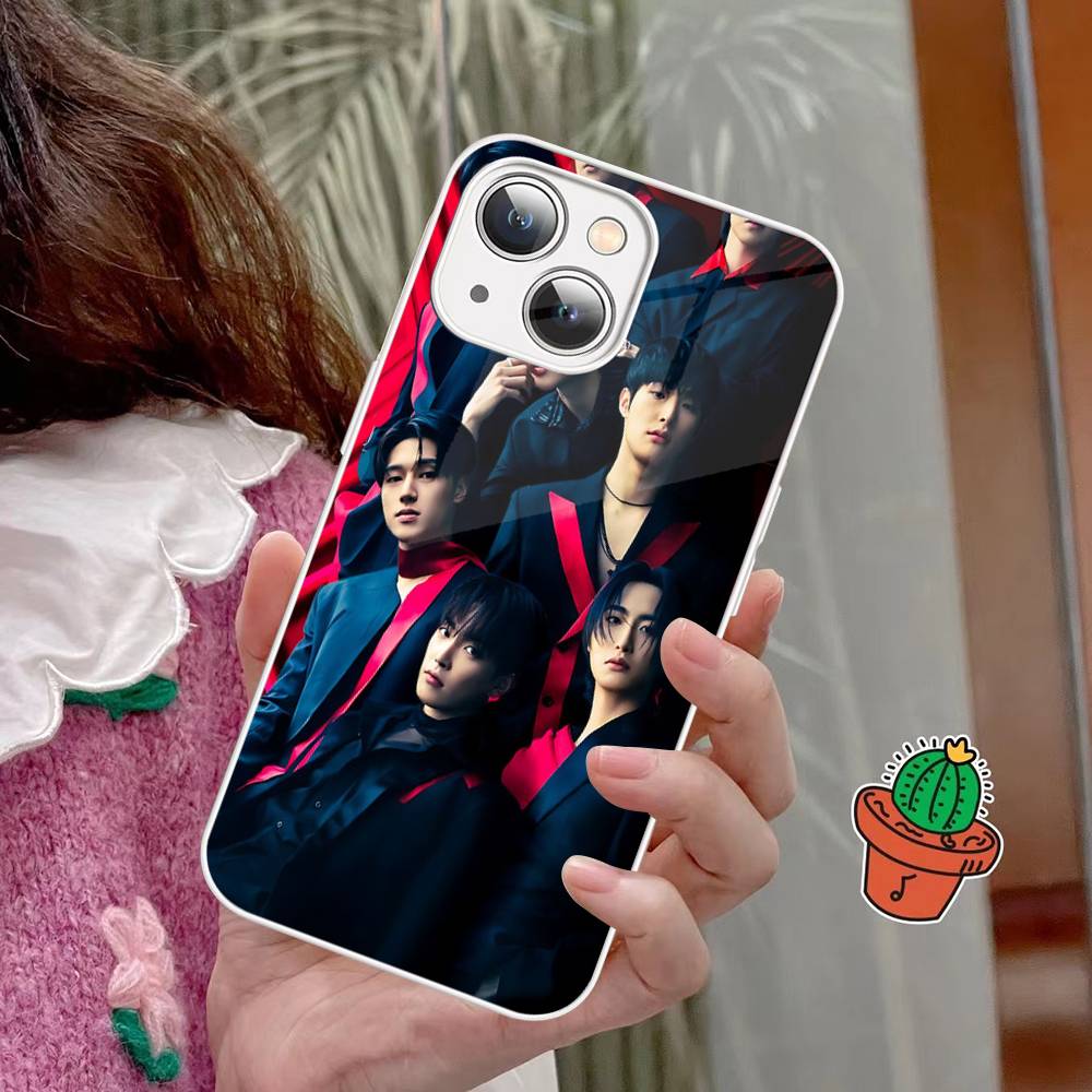 Kpop Group A-Ateez Tempered Glass For iphone 14 13 12 11 Pro Mini XS MAX 14Plus X XS XR Fundas