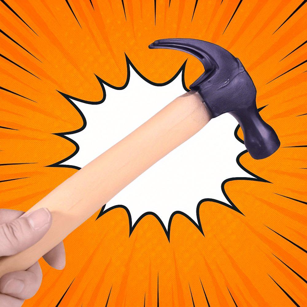Realistic Hammer Toy Prop Creative Prank Toy Magic Prop Fake Hammer  Stage Performance