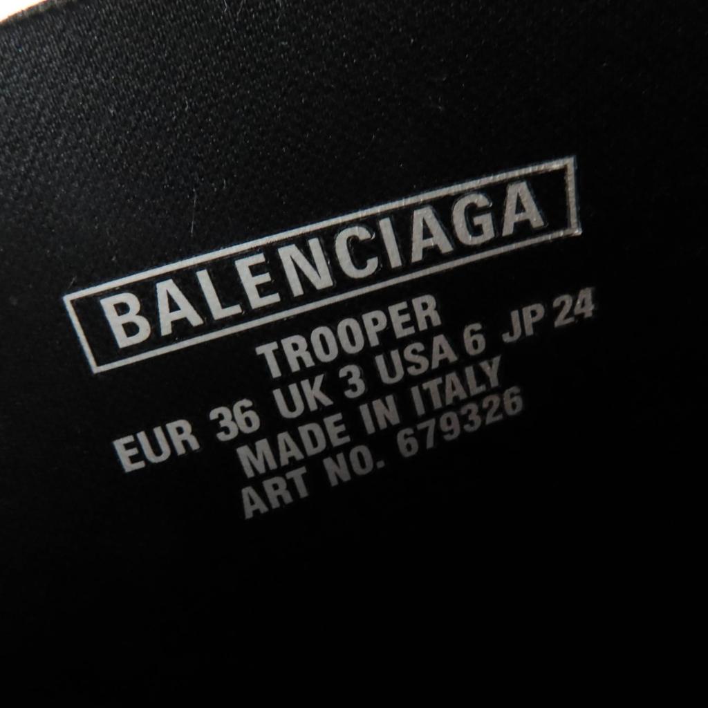 Great BALENCIAGA short boots TROOPER Black series rubber Women 679326 Used