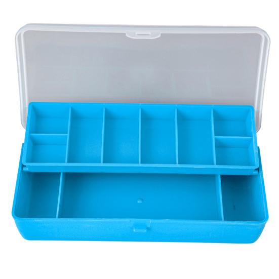 Tough Fishing Tackle Box Multi Grids Lightweight Double Layer Fishing Bait Box Fishing Accessory