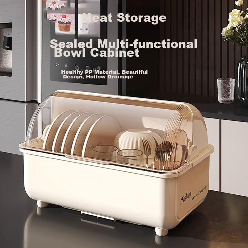 Jingmao Bowl And Chopstick Storage Box with Lid, Kitchen Utensil Organizer Rack, Dish Holder Shelf