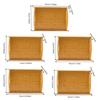 Durable Large Serving Tray with Handle Bamboo Tea Tray Household Rectangular Breakfast Tray for Home Living Room