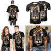 Trendy 3d Printed Lion And Tiger Men's T-shirt Comfortable Loose Fit Summer Wear