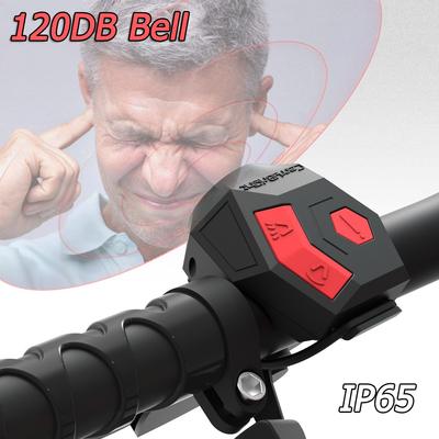 Bike Electronic Horn Bell Rechargeable Bicycle Anti-theft Bell 120db Loud Horn Waterproof Cycling Scooter Warning Alarm Ring