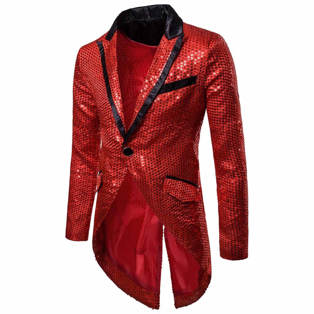 Fashion Charm Men's Casual One Button Fit Suit  Coat Jacket Party Tuxedo