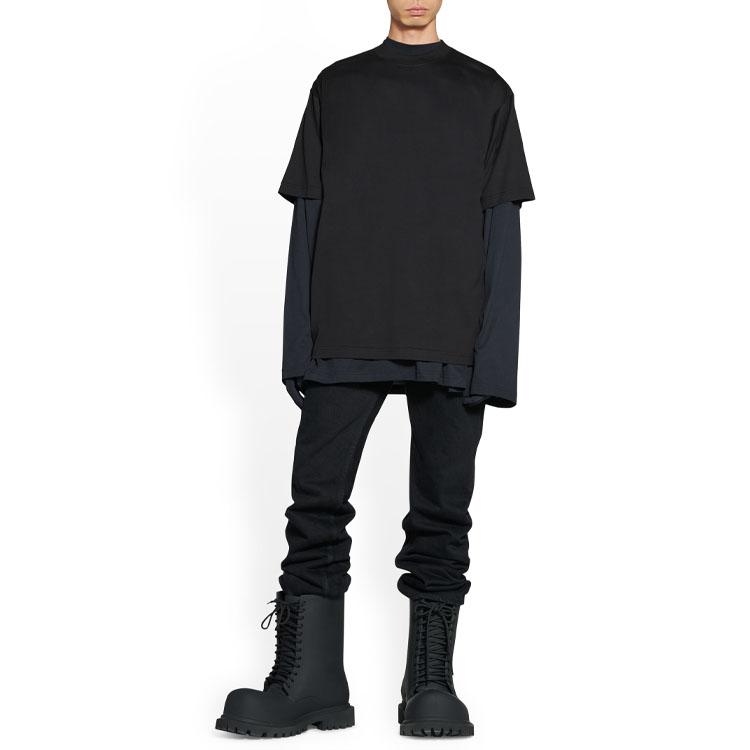 Balenciaga FW22 T Shirt Loose Fit Men's Black 724514TNVL91070