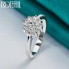 925 Pure Silver Flower AAA Zircon Ring Fashion Wedding Jewelry