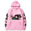 Japan Anime Demon Slayer Kamado Nezuko And Kamado Tanjirou Print Hooded Men Women Casual Hoodies Harajuku Sweatshirt Pullover