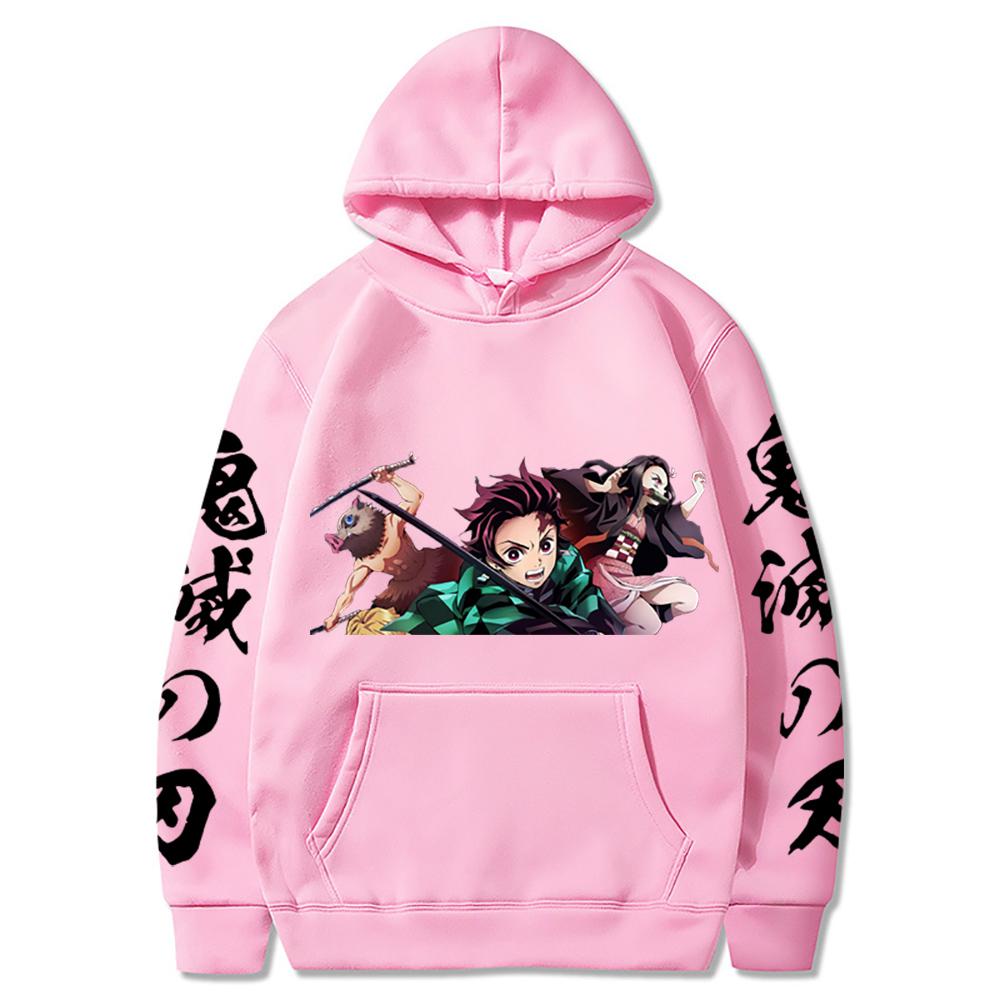 Japan Anime Demon Slayer Kamado Nezuko And Kamado Tanjirou Print Hooded Men Women Casual Hoodies Harajuku Sweatshirt Pullover