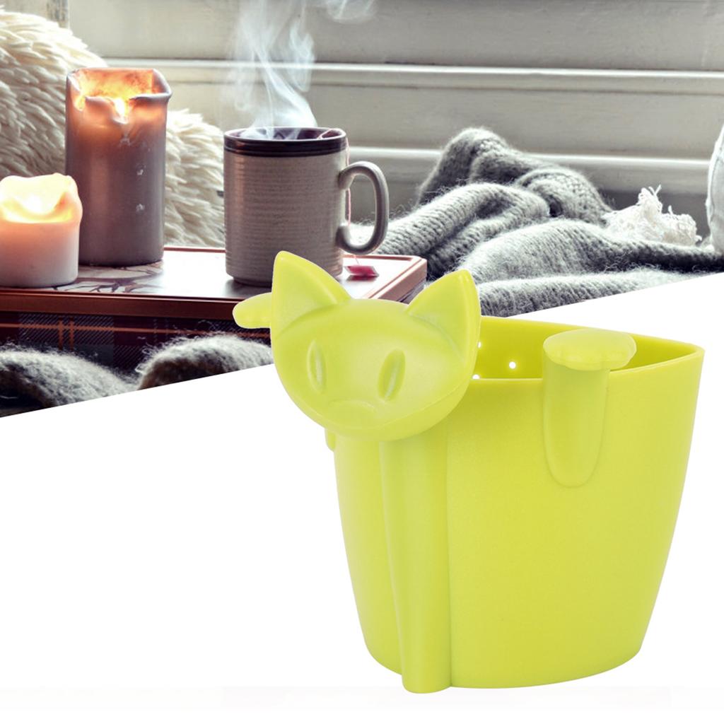 Home Office Niedliche Katzenform Silikon Tee-Ei Teesieb Filter Teezubehör Grün