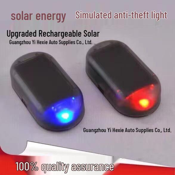 Solar-Powered Car Anti-Theft Flashing Alarm Light