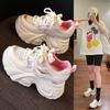 Thick-soled Heightening Dad Shoes Women's Summer 2025 New Mesh Breathable Lightweight Soft-soled Heavy Industry Casual Sports Shoes