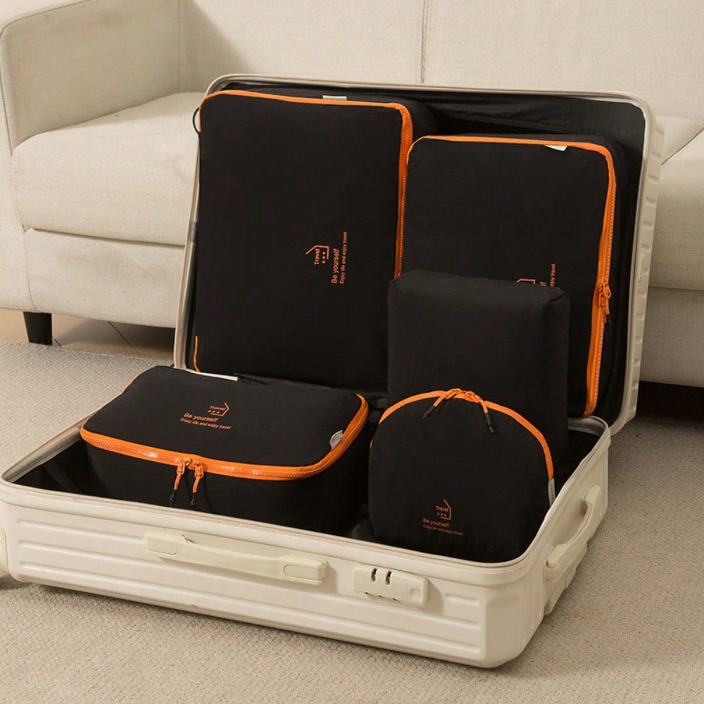 Travel Storage Bag Five-piece Set, Multi-functional Home Travel Shoes, Clothing Packing and Sorting Storage Bag