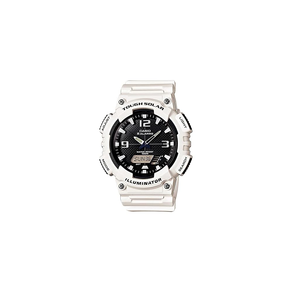 Casio Tough Solar Analog-Digital Quartz Watch AQ-S810 Series Men s Gloss White Model