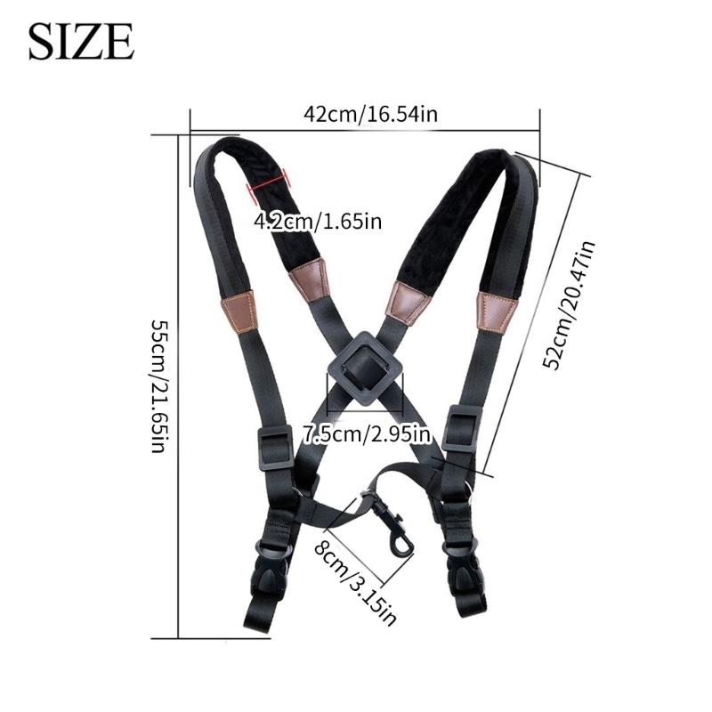 Double Shoulder Strap Saxophone Harnesses Strap, Padded Saxophone Shoulder Strap