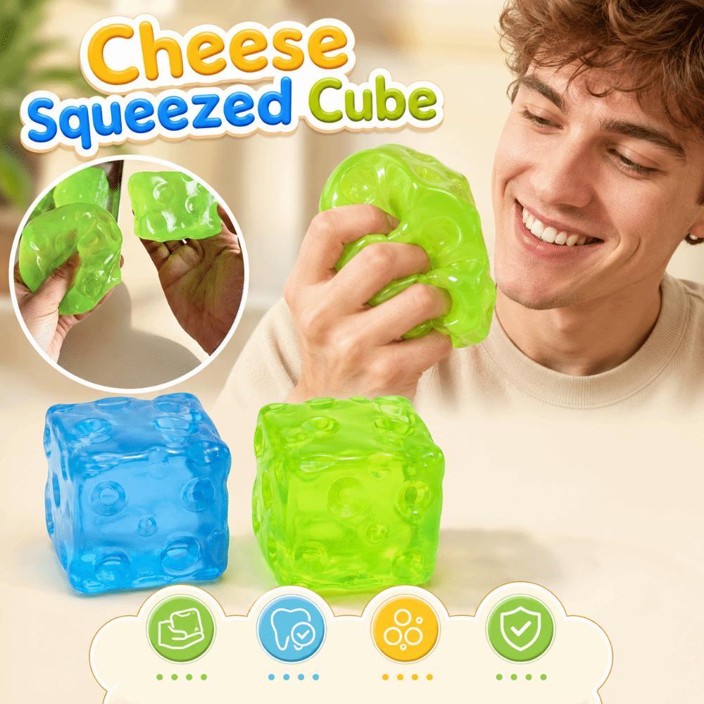 Super Soft Cheese Squeezed Cube Anxiety Relief Cheese Stress Ball Cheese Pinch  Home Decoration