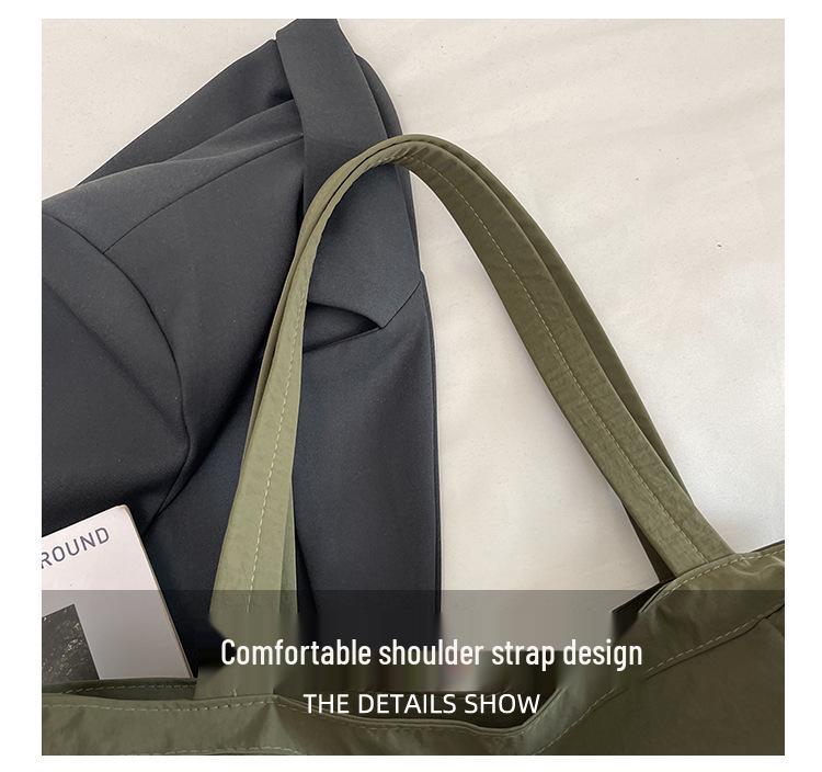 Fashionable Canvas Shoulder Handbag with Bow Accent and Wrinkled Texture – Large Capacity Tote/School Bag