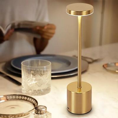 Rechargeable LED Table Lamp Touch Switch 3 Levels Dimmable Desk Lights Bar Club Dinner Creative Decorative Ambient Lighting