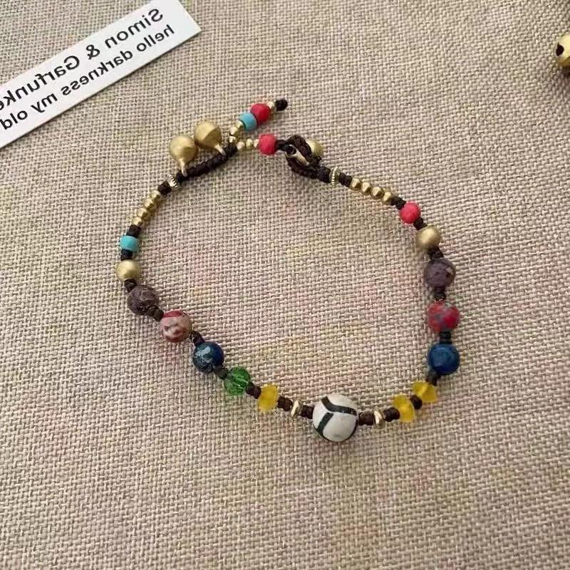 

Дизайнерский двойной креативный браслет из плетеного шнура с милой подвеской-слоником Joyful Bliss