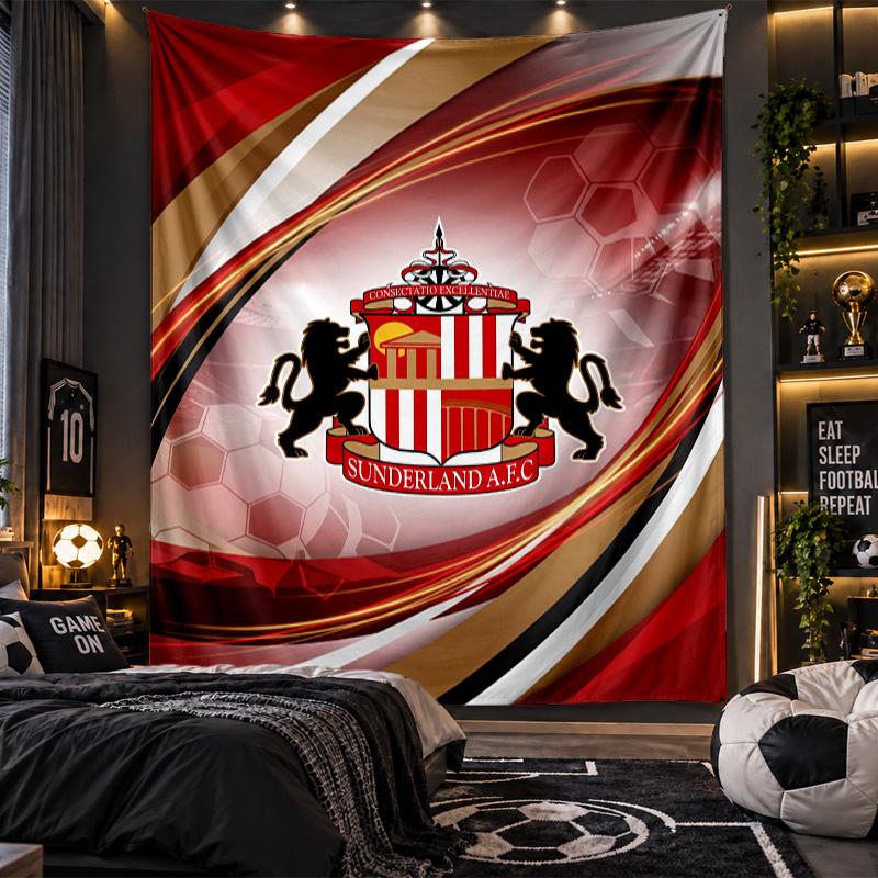 Wall Hanging Tapestry Sunderland Football Print Cloth for Living Room Bedroom Home Decor