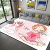 Anime Unicorn Pattern Carpet Girl Bedroom Decoration Game Mat Large Carpet Home Indoor Non -Slip Floor Mat Kids Room Decor Carpet