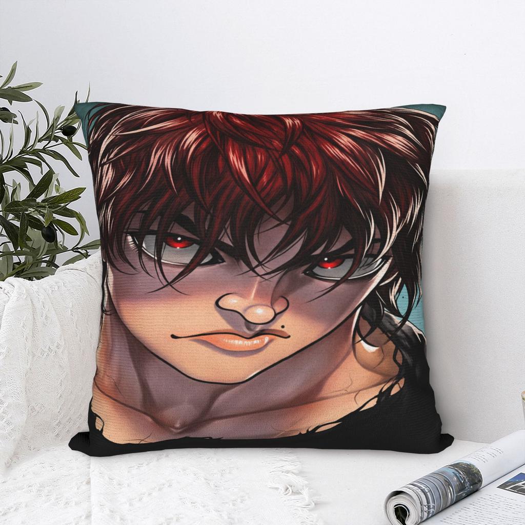 Anime B-BakiBaki Yujiro Hanma Pillow Cover Comfy Cushion Cover Novelty Pillow Case For Chair Sofa Home Decor