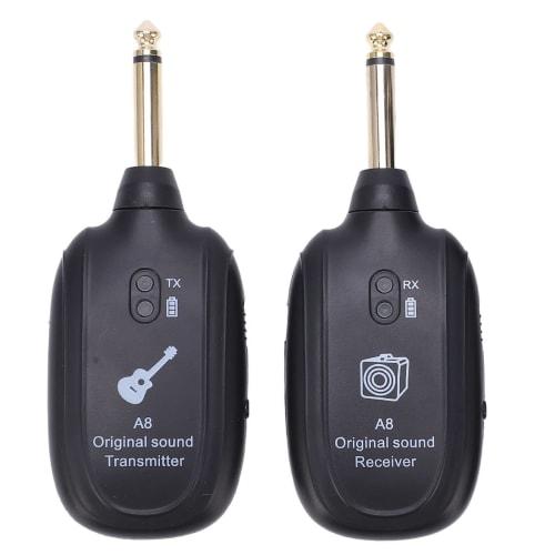HAIBING Guitar Wireless System with Built-in Rechargeable Battery, UHF Transmission, Niose Rechargeable for Bass Guitar Playing