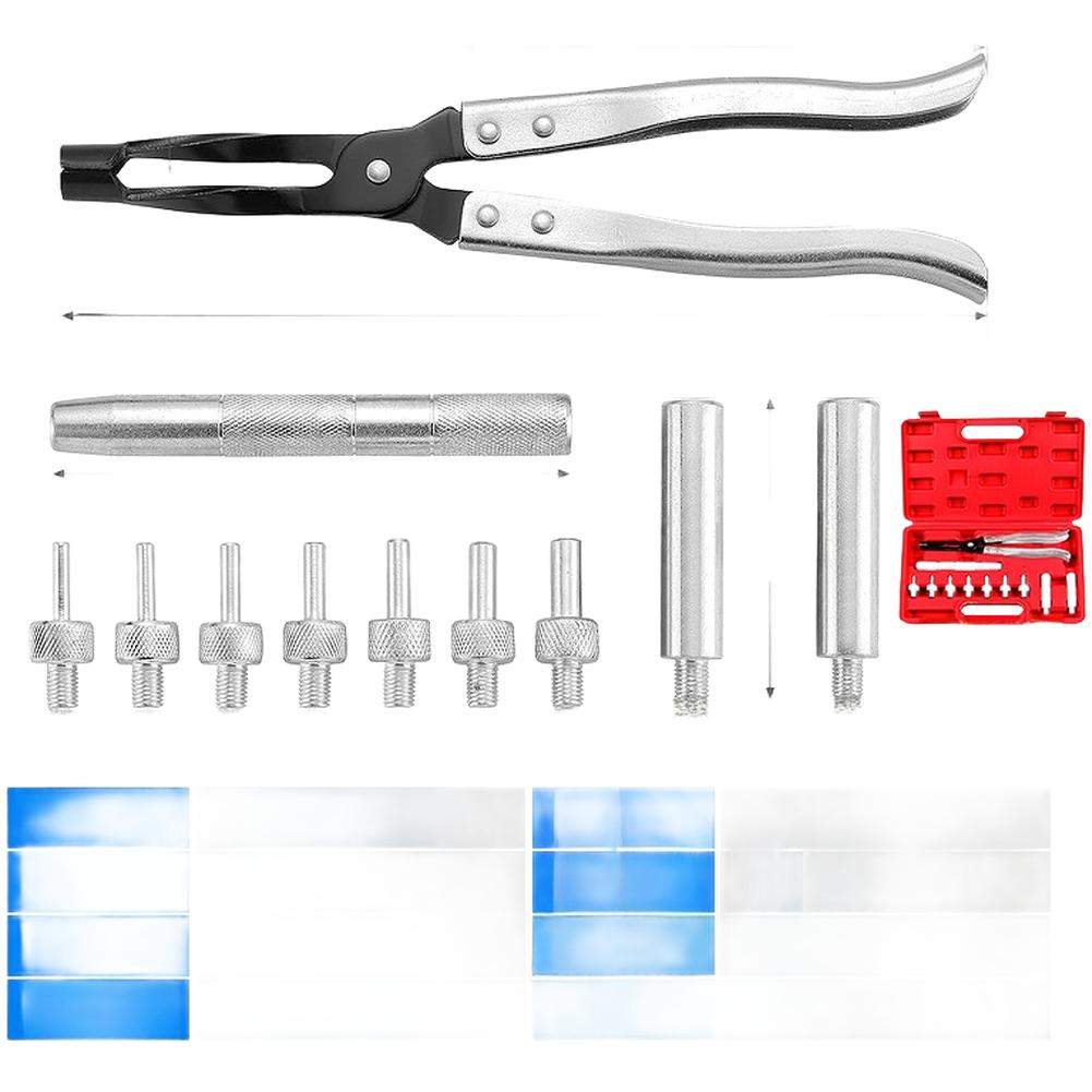 For Car Valve Seal Removal Installation Tool Kit 11PCS with 7 Sizes Adapters Material and Portable Storage Case