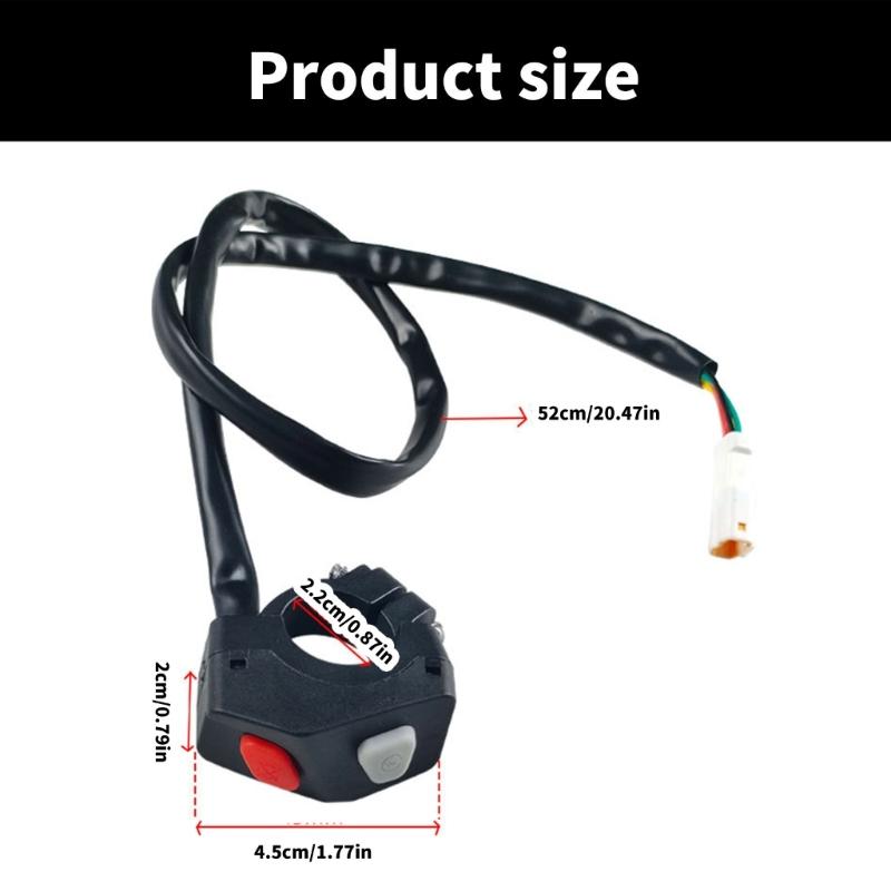 Motorrad Zündung & Killschalter Upgrades Einfache Montage Wasserdichter Zünd-Killschalter Knopf ABS Schalter für Bike