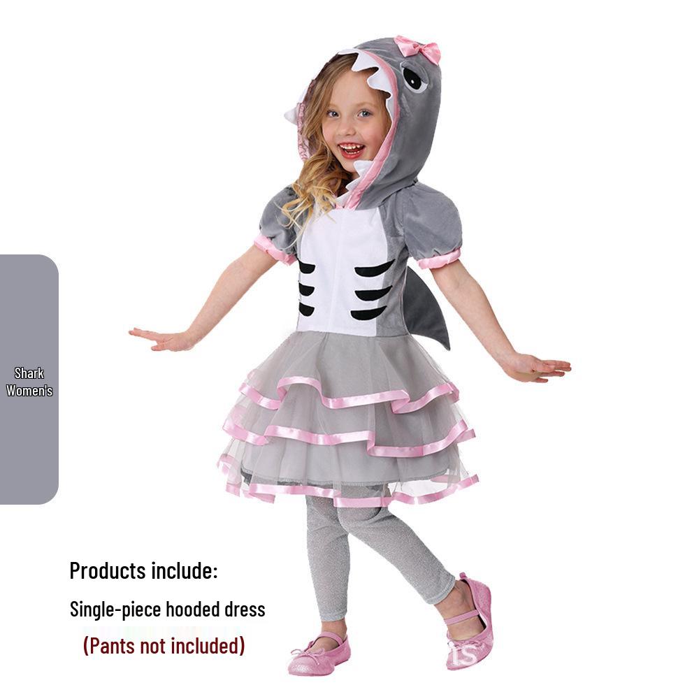 Children's Shark Cartoon Pajamas: Kindergarten Performance & Dance Costume