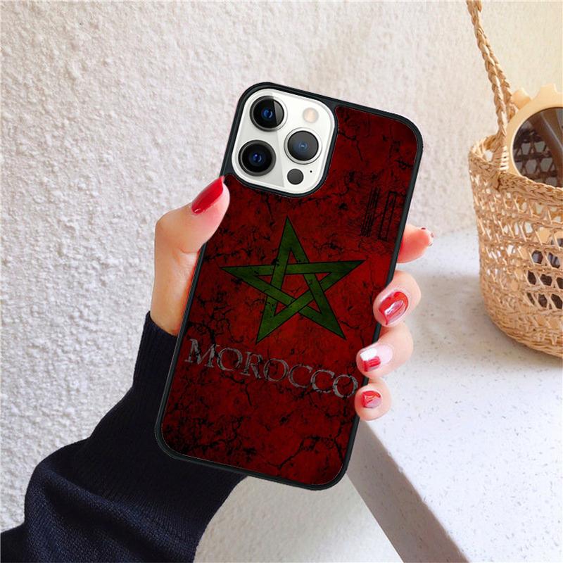 Morocco Flag Coat Of Arms Phone Case for iPhone 17 Air 16 Coque 15 14 12 13 PLUS 11 PRO MAX Back Cover Fundas Shell